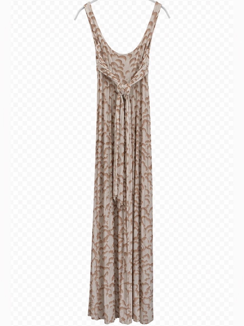 Peace + Love Printed Maxi Dress with Tie Front